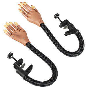 <span class=keywords><strong>Mano</strong></span> de práctica para uñas acrílicas, ajustable, Flexible, para <span class=keywords><strong>manicura</strong></span>, 100 puntas - Product Image 4