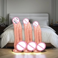 Vibrateur réaliste en silicone souple avec ventouse pour femmes, jouet manuel pour adultes, vente en gros directe usine