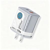 Cargador Rápido USB Tipo C de 120W con Enchufe Estadounidense, Cargador de Pared USB-C PD con Carga Rápida GaN, Cargador Rápido Tipo C para Teléfono Móvil, Adaptador de Viaje