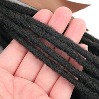 Extensions de dreadlocks afro bouclées 100 % cheveux humains, 0,2/0,4/0,6/0,8 cm, pour tresses au crochet en vrac pour femmes noires