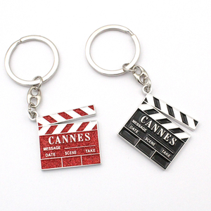 Porte-clés en métal <span class=keywords><strong>Cannes</strong></span> personnalisé, émail scintillant, scène de film, souvenir, cadeau, pendentif, vente en gros - Product Image 2