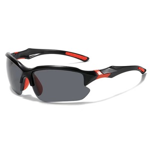 Lunettes de soleil de sport polarisées unisexes élégantes Protection UV Lunettes de soleil sans monture pour le cyclisme, la randonnée et la pêche avec sac de transport inclus - Product Image 1
