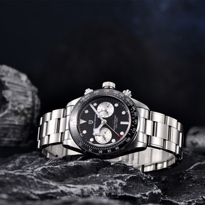 Relojes PAGANI DESIGN 1718 para hombre, cronógrafo, acero inoxidable, vintage, de lujo, de cuarzo. - Product Image 3