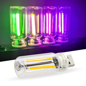 Rétro USB <span class=keywords><strong>LED</strong></span> Edison Ampoule 5V Filament Tactile Gradation Veilleuse Incandescente Décorative <span class=keywords><strong>LED</strong></span> Éclairage pour <span class=keywords><strong>Camping</strong></span> Auto Intérieur - Product Image 1