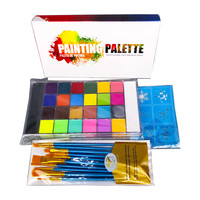 Palette de peintures pour le visage 26 couleurs à base d'huile avec pinceau blanc Web Color Palette de peintures pour le corps en stock