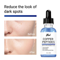 Sérum facial anti-âge au cuivre bleu pour les rides, les ridules et l'élasticité de la peau