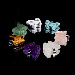 สร้อยคอผีเสื้อจี้หินธรรมชาติแกะสลักรูปสัตว์มีเสน่ห์สำหรับงานแต่งงานเครื่องประดับอัญมณีทำสารพัน - Product Image 4