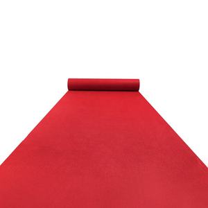 Alfombras rojas de 2mm, rollo de Fieltro de Poliéster blanco y rojo, alfombra de tela no tejida con agujas para eventos, corredores, fiesta de boda - Product Image 1