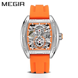 MEGIR 8601 New Fashion Luxury Men's Mechanical Analog Wristwatch Waterproof Tonneau Dial Silicone Band Sports <b>Automatic</b> Watch f - Product Image 1
