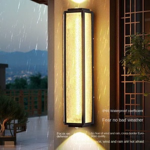 Lámpara de pared LED de lujo moderna con pantalla acrílica, luz de pared de patio impermeable para decoración de porche de Hotel, cuerpo de lámpara de PC - Product Image 5