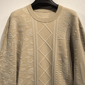 Jersey informal ajustado para hombre, sudadera de <span class=keywords><strong>manga</strong></span> <span class=keywords><strong>larga</strong></span> con cuello simulado para Polo, suéter de punto de algodón 100% para invierno - Product Image 4