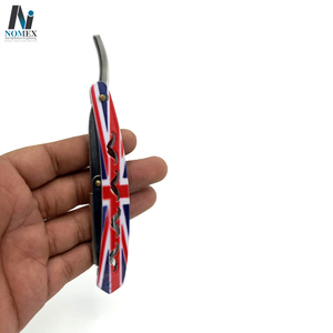 มีดโกนพับได้แบบมืออาชีพ ลายธงชาติอังกฤษ สำหรับโกนหนวด ใบมีดเดี่ยว ดูแลส่วนบุคคล - Product Image 4