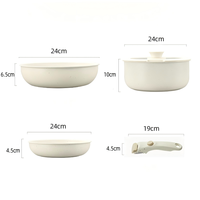 Nouvel ensemble d'ustensiles de cuisine à poignée amovible, casseroles antiadhésives épaissies et élégantes, batterie de cuisine multifonctionnelle pour la maison ou comme cadeau