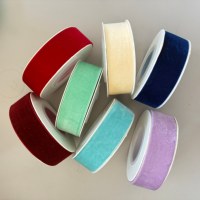 Ruban en velours en rouleau, sangle en tissu, vente en gros d'usine, personnalisation simple ou double face pour emballage cadeau de Noël, décoration de fête