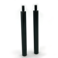 Entretoises rondes mâles et femelles en aluminium noir longues M3 M4 M5 M6 M8, fixations en alliage de zinc