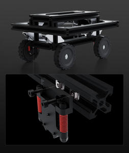 Suspension UGV (B) Waveshare, ressort compact tout en métal haute résistance, capacité de charge de 3 kg, adapté aux moteurs à moyeu DDSM210 DDSM400 B645 - Product Image 6
