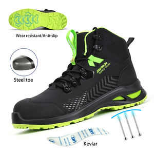 JIANKUN High Quality Steel Toe Work Hot Sale Anti Static Safety Work <strong>Boots</strong> Breathable Mesh Insole Protective Microfiber Upper - Product Image 1