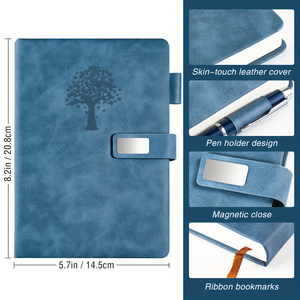 A5 Custom LOGO PU Leather Hardcover Journal Notebook <strong>with</strong> Magnetic Closure <strong>with</strong> Pen Loop - Product Image 3