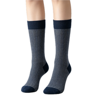 Chaussettes habillées pour homme, en coton doux, anti-humidité, motif géométrique croisé, avec bord élastique, pour le bureau