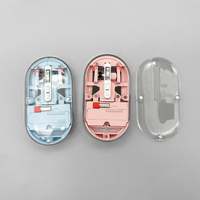 Vente chaude Transparent Mini Portable Bureau Souris MW-004T Double Mode 2.4G & BT Souris Optique Sans Fil LED Rétro-Éclairé Interface USB