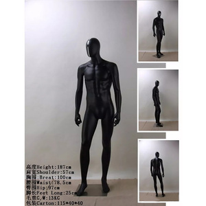 Déco — mannequin complet flexible en fibre de verre, pour hommes, <span class=keywords><strong>noir</strong></span>, OEM - Product Image 2