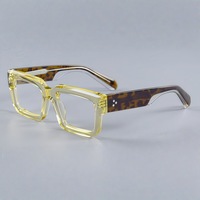 Gafas Ópticas de Acetato Vintage con Montura Completa, Colores Modernos, Materiales de Alta Gama, Diseño Geométrico, ¡Oferta!
