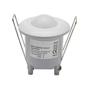 Sensor de movimiento empotrable 360, mini y blanco, ideal para la detección de movimiento en interiores y exteriores. - Product Image 1