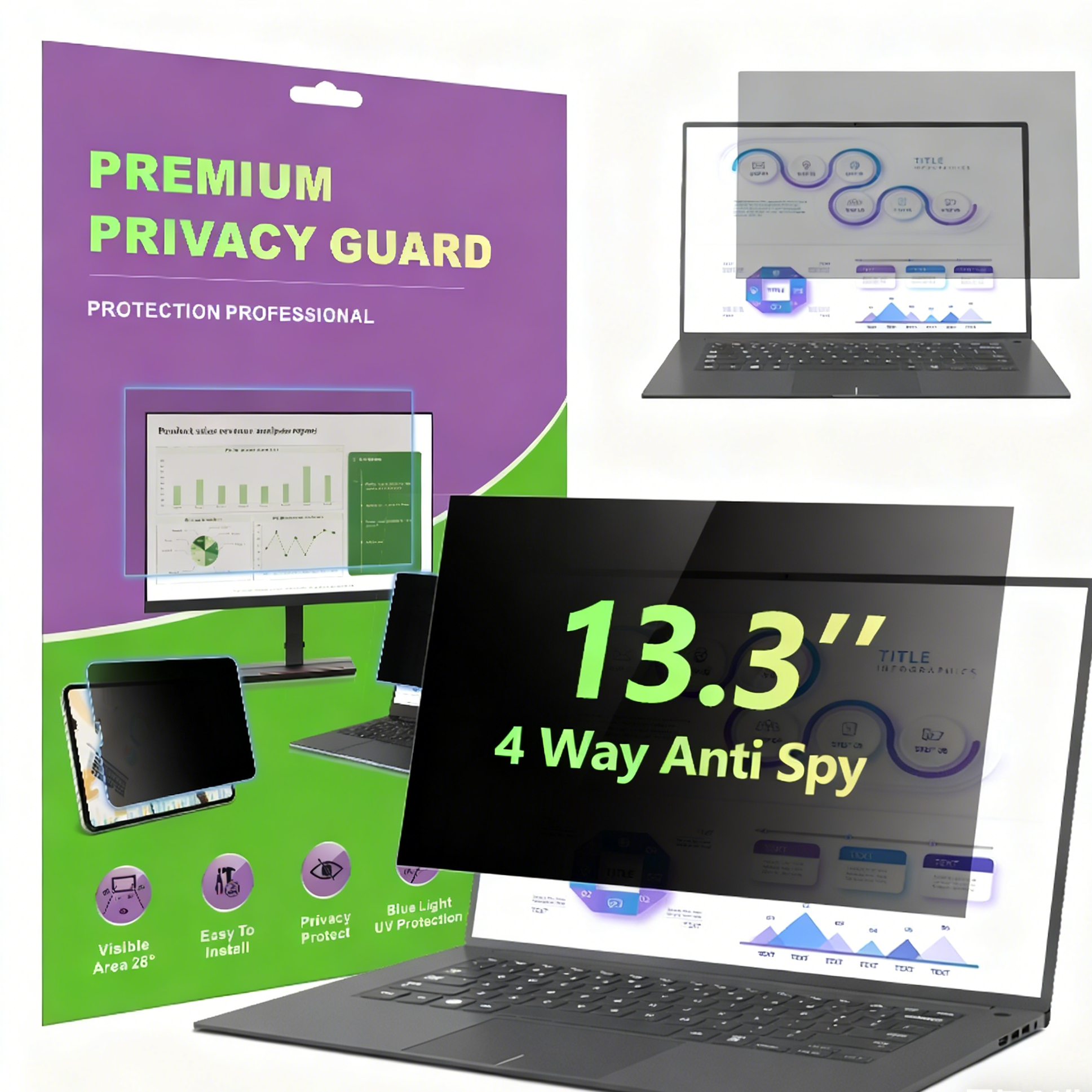 Negro para 13.3'' 4:3 270*202.9mm