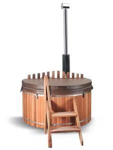 Bain à remous extérieur traditionnel en <span class=keywords><strong>bois</strong></span> de cèdre rouge canadien Hesperu HQ-ICE, 6 à 8 personnes, installation facile, garantie 1 an - Product Image 5