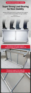 Roues de chariot utilitaire en acier inoxydable 304 avec revêtement autonettoyant, résistantes à la corrosion, modulaires et extensibles pour cuisine commerciale - Product Image 5