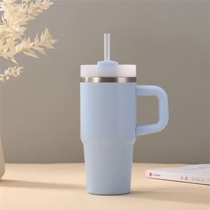14oz <b>Mug</b> Car <b>Travel</b> with Handle Tumbler Double Wall Insulated Stainless Lid Straw for Road Trip - Product Image 3