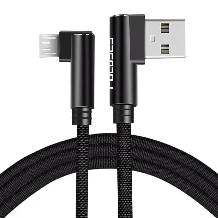 L Shape 3.3 Ft 10Ft Fast Charger 90 Degree Mobile Phone Game Cable V8 Kabel Micro USB 2.0 Charge Micro-B Cabo For Samsung Cable