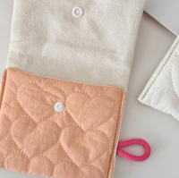 Nouveau Sac Sanitaire Matelassé 2026, Mini Pochette Menstruelle, Sac de Rangement Matelassé Cœur, Porte-clés Breloque, Pochette pour Écouteurs, Trousse de Maquillage Matelassée
