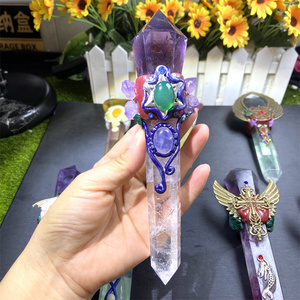 Haute qualité pierres précieuses naturelles cristaux de guérison pierre mélange améthyste clair Quartz baguette magique pour cadeau - Product Image 4