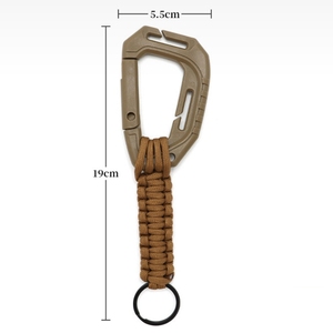 Nuevo diseño Paracord Lanyard Outdoor 550 Paracord Survival Llavero con mosquetón de plástico - Product Image 3