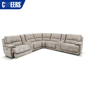 Manbu sofá de canto modular de couro, sofá de canto com design de luxo barato e poltrona, móveis seccionais para casa