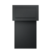 Boîte à colis sécurisée en métal imperméable antivol murale intégrée de couleur noire pour la livraison à domicile