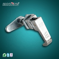Serrure industrielle cylindrique à compression sans clé en alliage de zinc KUNLONG SK1-071W pour tiroir, avec poignée à levier et rotation, vente en gros
