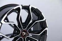 Jantes en alliage coulé Rep 245 17 pouces 7J 5-114.3 Noir Machine Face Multi Spoke Disponible Prêt à être expédié pour Renault RS