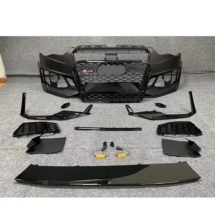 RS5 B8.5 Mise à niveau vers B9 Pare-chocs avant avec grille pour Audi A5 S5 B8.5 facelift RS5 bodykit voiture pare-chocs mise à niveau B9 style 2013 - 2016