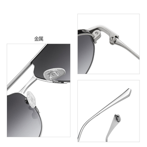 Lunettes de soleil pour hommes en nylon 2024, lunettes de soleil classiques pour la conduite, lunettes de soleil à monture métallique avec verres miroir JS8509, lunettes de soleil pour hommes/femmes - Product Image 5