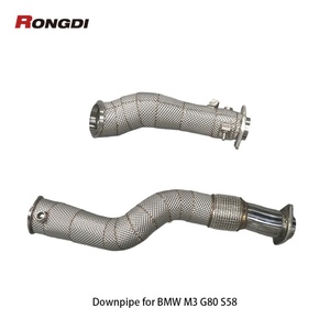 ท่อลดความร้อนท่อไอเสียสำหรับ BMW M3 M4 G80 M3 M4 G82 S58 3.0T 2021-up 304ท่อชิ้นส่วนประสิทธิภาพสแตนเลส - Product Image 1