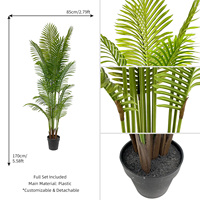Arbre artificiel vert réaliste de haute qualité, 170 cm, écologique, résistant aux UV, pour la décoration de scène d'événements et de fêtes