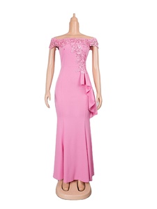 K0067 Muhaban Supply Factory Price <strong>Plus</strong> <strong>Size</strong> <strong>Bridesmaid</strong> Long Lace Evening <strong>Dress</strong> Women Lady Elegant Banquet Luxurious <strong>Dresses</strong> - Product Image 6
