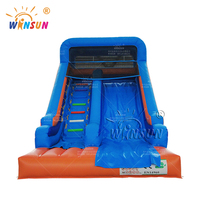 WINSUN Toboggan Gonflable Commercial de Luxe Personnalisé avec Trampoline et Piscine à Sec pour Location et Événements