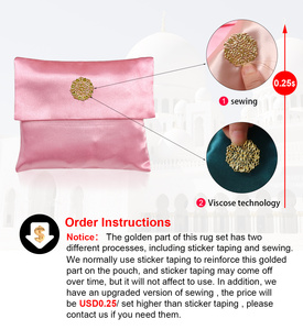 <span class=keywords><strong>Tapis</strong></span> de <span class=keywords><strong>Prière</strong></span> Musulman et Chapelet avec Sac Élégant en Tissu Natté – Janamaz Sajadah Doux, Idéal Cadeau Islamique pour Mariage - Product Image 6