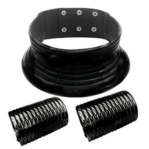 Abartılı afrika kabile yaka bilezik seti afrika gelin düğün kolye iki el halka gerdanlık seti - Product Image 4