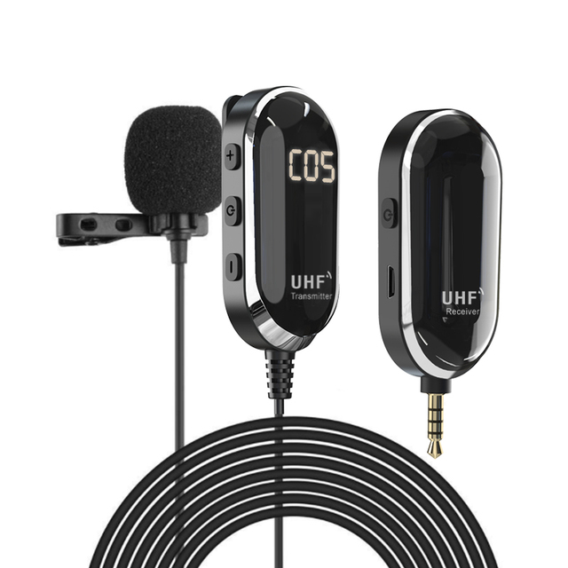 Wireless Lavalier Microphone UHF Professional Handheld Mic for Party Karaoke Church Show Meeting 50 Meters Distance