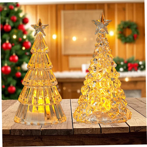 Wholesale Colorful Glowing Desktop Electronic Plastic Luminous Christmas <b>Tree</b> Night <b>Light</b> Xmas Ornament LED Lamps - Product Image 3