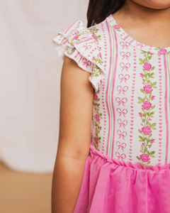 Vestiti su misura per bambini vestiti di bambù vestito di primavera all'ingrosso ragazza senza maniche - Product Image 5